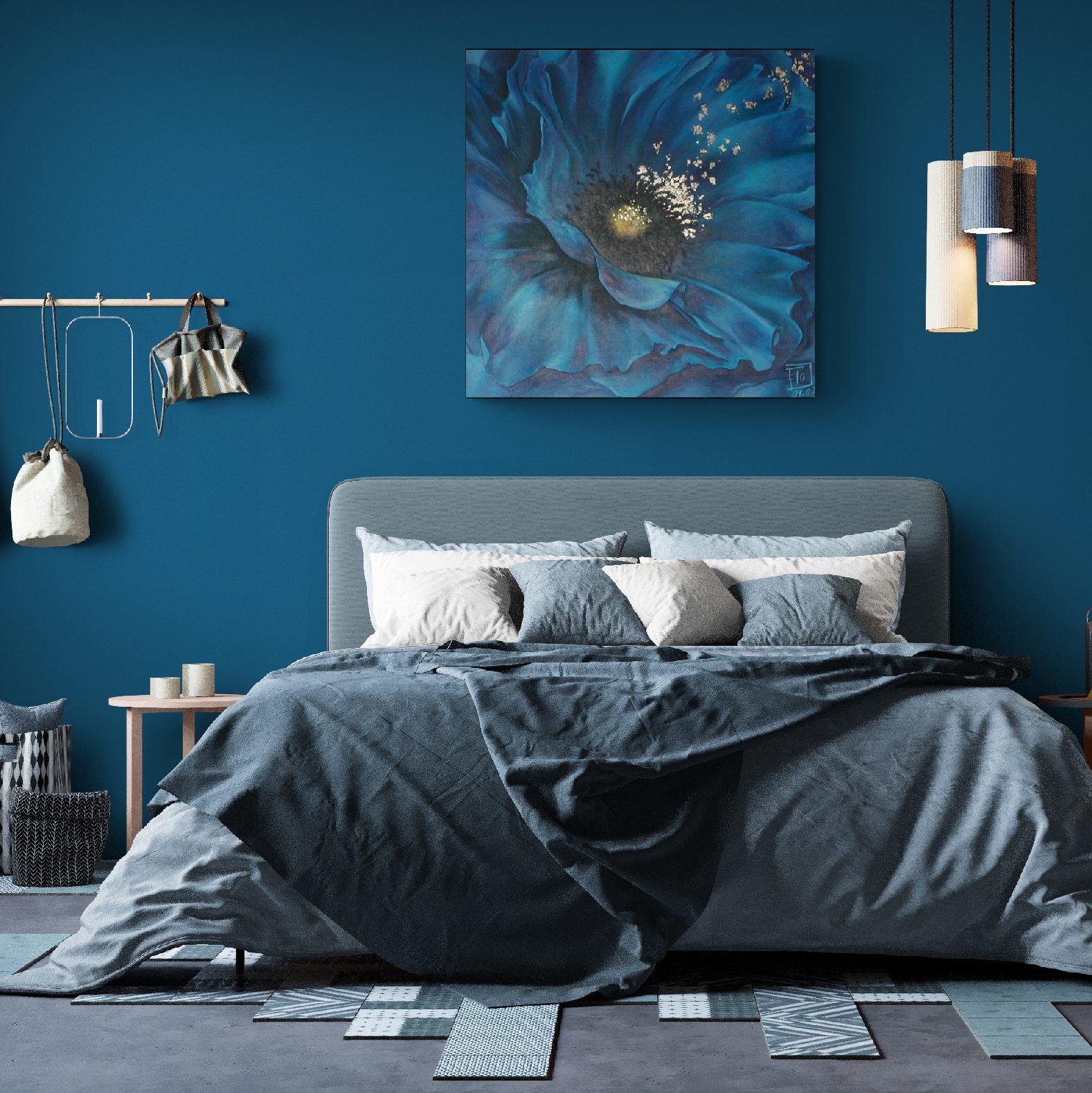 PAVOT BLEU | Acrylique